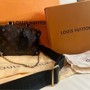 Louis Vuitton Monogram Petite Malle Souple Black